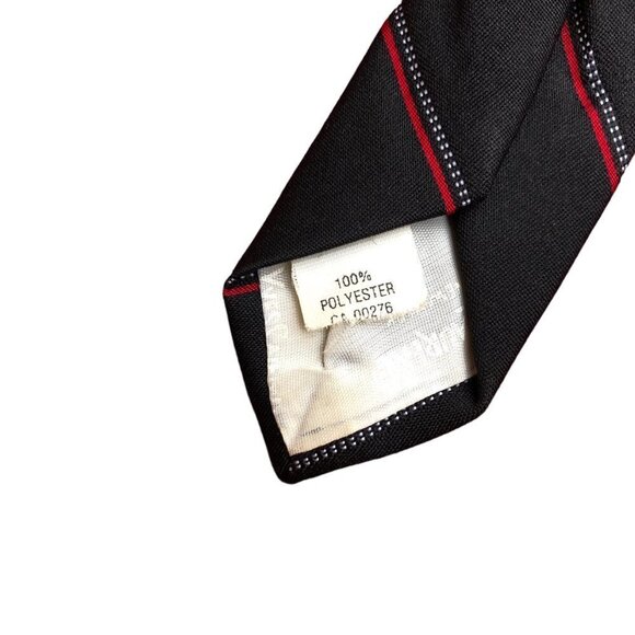 VINTAGE Yves Saint Laurent Tie Black/Red - Picture 6 of 7